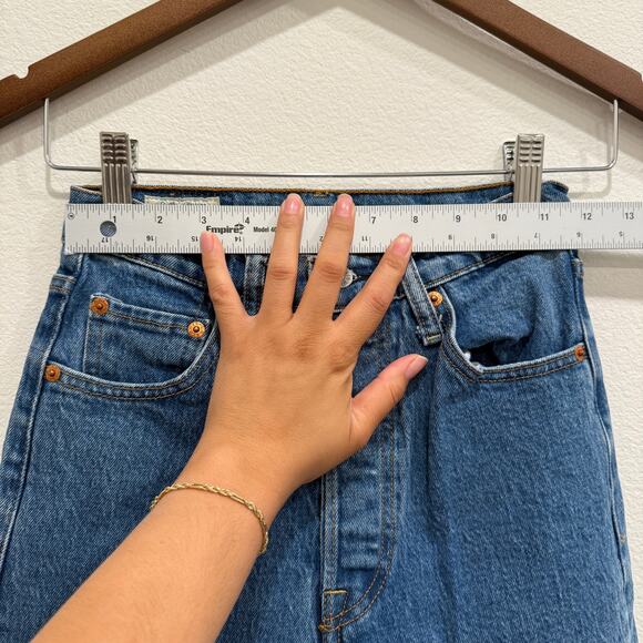 Levi’s Women’s W26 L27 Ribcage Straight Ankle Georgie High Rise Retro Jeans - Picture 5 of 9